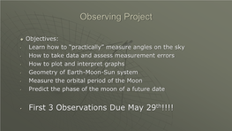 Observing Project