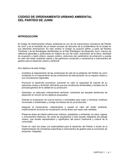 Codigo De Ordenamiento Urbano Ambiental Del Partido De Junin