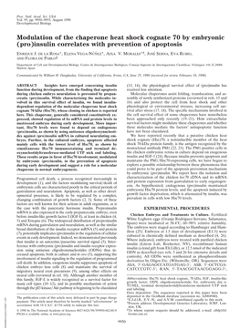 (Pro)Insulin Correlates with Prevention of Apoptosis