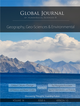 Global Journal of Human Social Science Are Emitted Into the Atmosphere