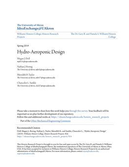 Hydro-Aeroponic Design Megan J