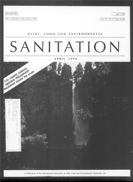 Dairy, Food and Environmental Sanitation 1990-04: Vol 10 Iss 4