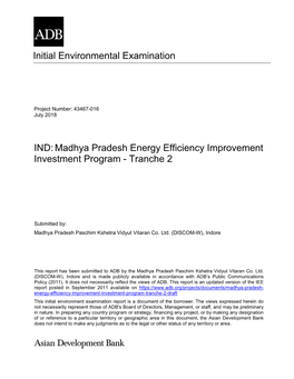 Initial Environmental Examination IND