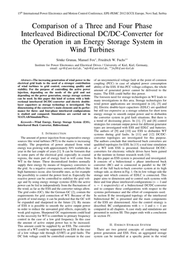Comparison of a Three and Four Phase Interleaved Bidirectional DC/DC-Converter for the Operation in an Energy Storage System in Wind Turbines