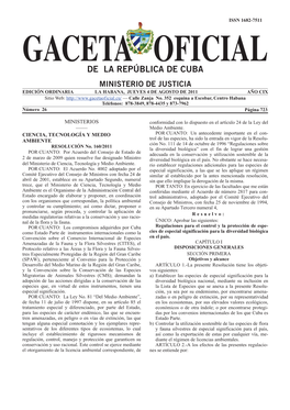 De La República De Cuba
