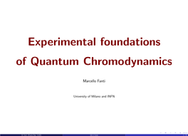 Quantum Chromodynamics