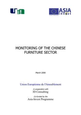 Monitoring of the Chinese Furniture Sector