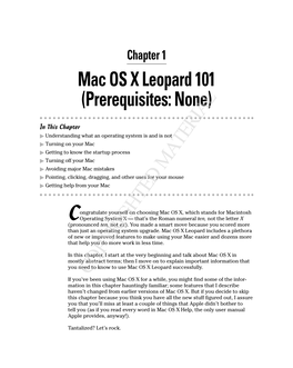 Mac OS X Leopard 101 (Prerequisites: None)
