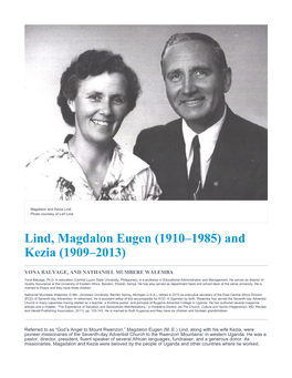 Lind, Magdalon Eugen (1910–1985) and Kezia (1909–2013)