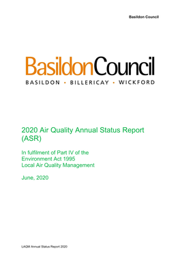 Annual Status Report 2020 Basildon Council