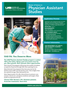 Physician Assistant Studies