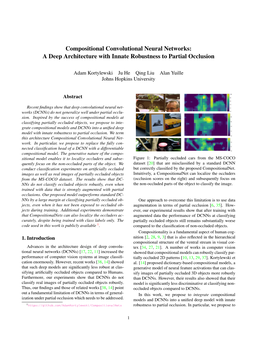 Compositional Convolutional Neural Networks: a Deep Architecture with Innate Robustness to Partial Occlusion