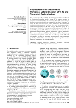 Polyhedral Forms Obtained by Combinig Lateral Sheet of CP II-10 and Truncated Dodecahedron