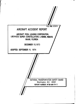 Aircraft Accident Report