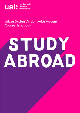 Ancient with Modern Course Handbook Urban Design: Ancient with Modern Urban Design: Ancient with Modern