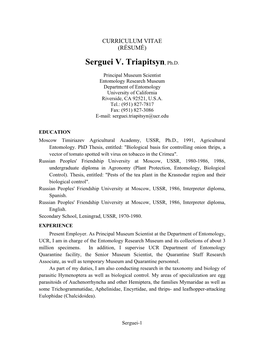 Serguei V. Triapitsyn, Ph.D
