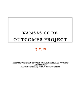Kansas Core Outcomes Project