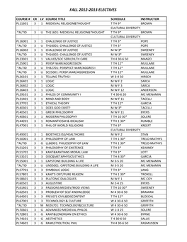 Fall 2012-2013 Electives