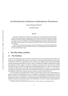 An Introduction to Johnson–Lindenstrauss Transforms