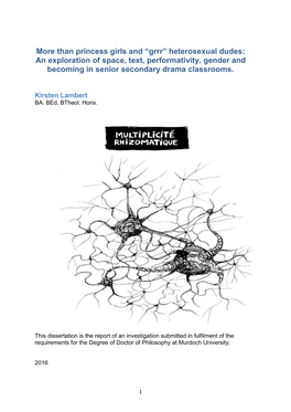 An Exploration of Space, Text, Performativity, Gender and Becoming in Senior Secondary Drama Classrooms