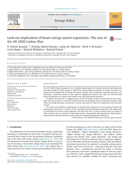 Land Use Implications of Future Energy System Trajectories—The Case of the UK 2050 Carbon Plan