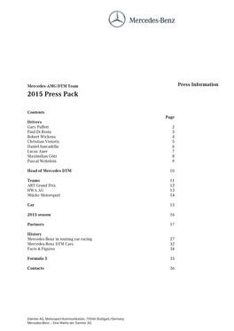 2015 Press Pack