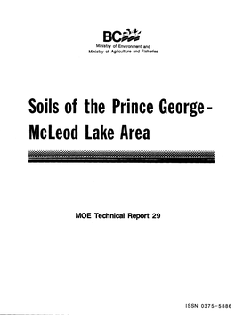 Soils of the Prince George- Mcleod Lake Area