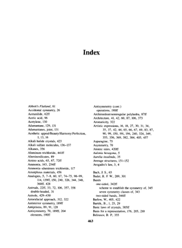 Abbott's Flatland, 61 Accidental Symmetry, 26 Acetanilide, 62Ff