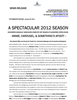 A Spectacular 2012 Season