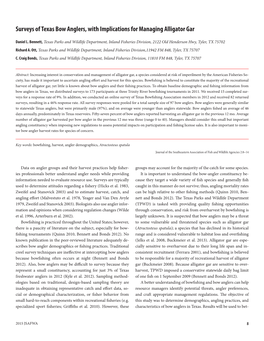 Surveys of Texas Bow Anglers, with Implications for Managing Alligator Gar