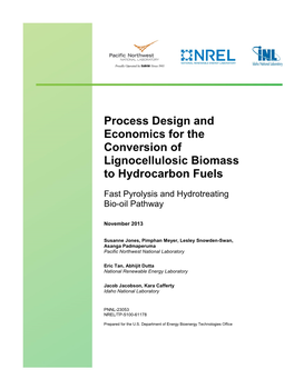 Fast Pyrolysis and Hydrotreating Bio-Oil Pathway