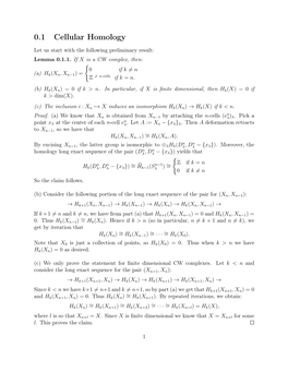 0.1 Cellular Homology