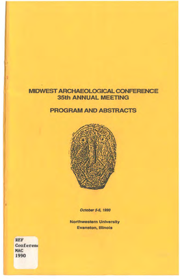 1990 Midwest Archaeological Conference Program