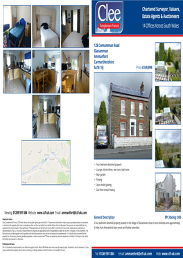 128 Cwmamman Road Glanamman Ammanford Carmarthenshire Price