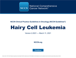 Hairy Cell Leukemia