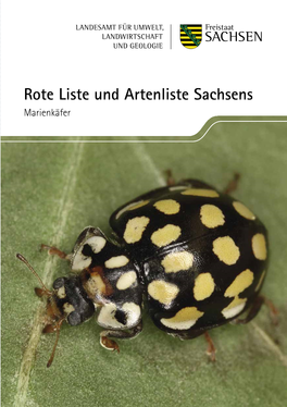 Rote Liste Und Artenliste Sachsens 3 4 E-Mail: Abt6.Lfulg@Smul.Sachsen.De Autor: Marienkäfer Prof