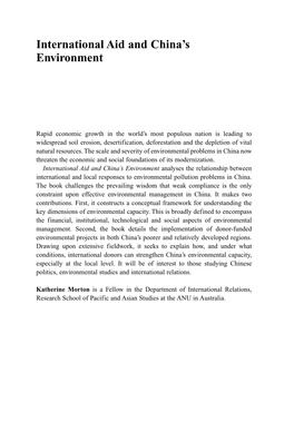 International Aid and China's Environment