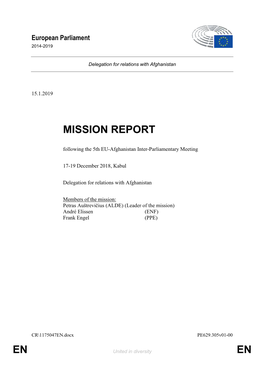 Report 5Th EP-Afghanistan IPM, 17-19