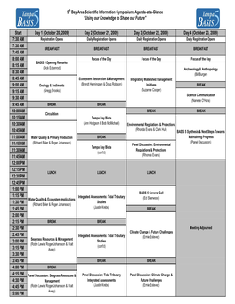 5Th Bay Area Scientific Information Symposium: Agenda-At-A-Glance “Using Our Knowledge to Shape Our Future”