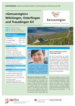 «Genussregion» Wilchingen, Osterfingen Und Trasadingen SH