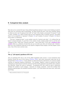 9. Categorical Data Analysis