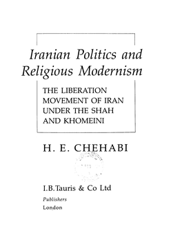 Iranian Politics and Religious Modernism