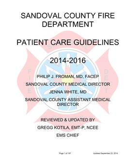 Patient Care Guidelines