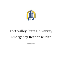 Fort Valley State University Emergency Response Plan