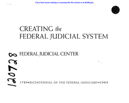 CREATING the FEDERAL JUDICIAL SYSTEM