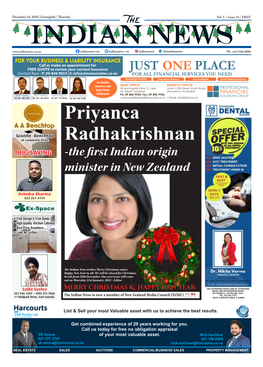 Priyanca Radhakrishnan -The First Indian Origin Minister in New Zealand