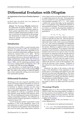 Differential Evolution with Deoptim