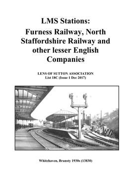 LMS Stations: Furness Railway, North Staffordshire Railway and Other Lesser English Companies