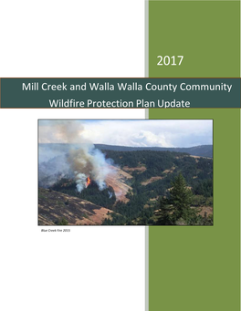 Mill Creek and Walla Walla County Community Wildfire Protection Plan Update