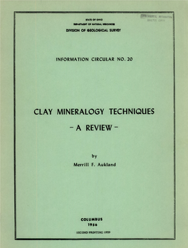 Clay Mineralogy Techniques